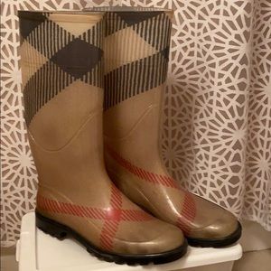Burberry Mid Calf Rain Boots